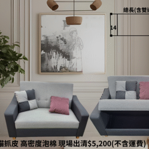 兩人座 有置物櫃 防貓抓皮