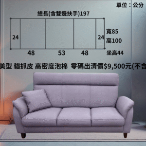 三人座 納美型 貓抓皮 高密度泡棉